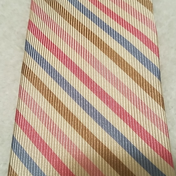 Lands' End 100% Silk Stripe Necktie - Picture 3 of 7